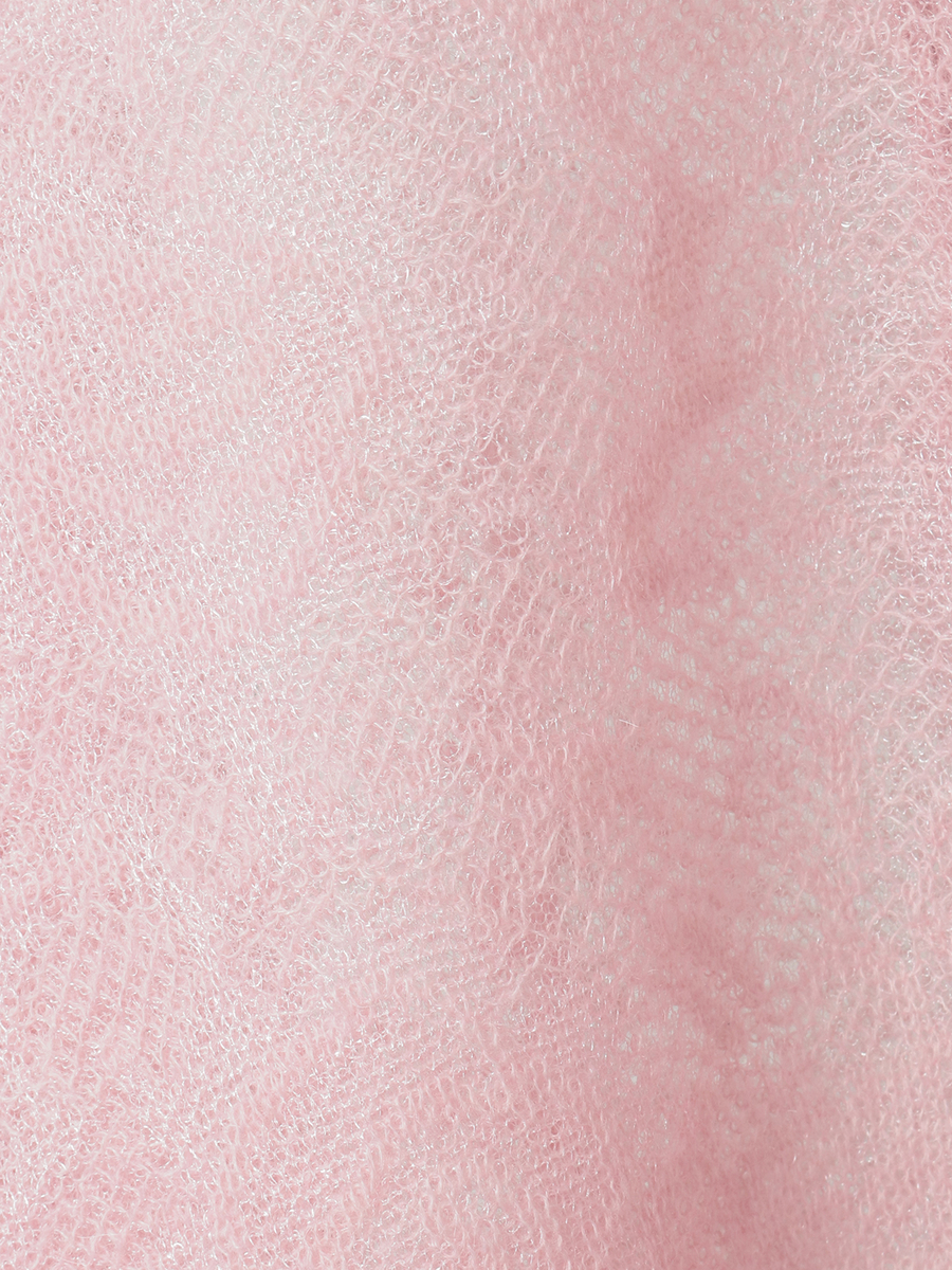 バラ柄レース編みニットボレロ 詳細画像 ピンク 6