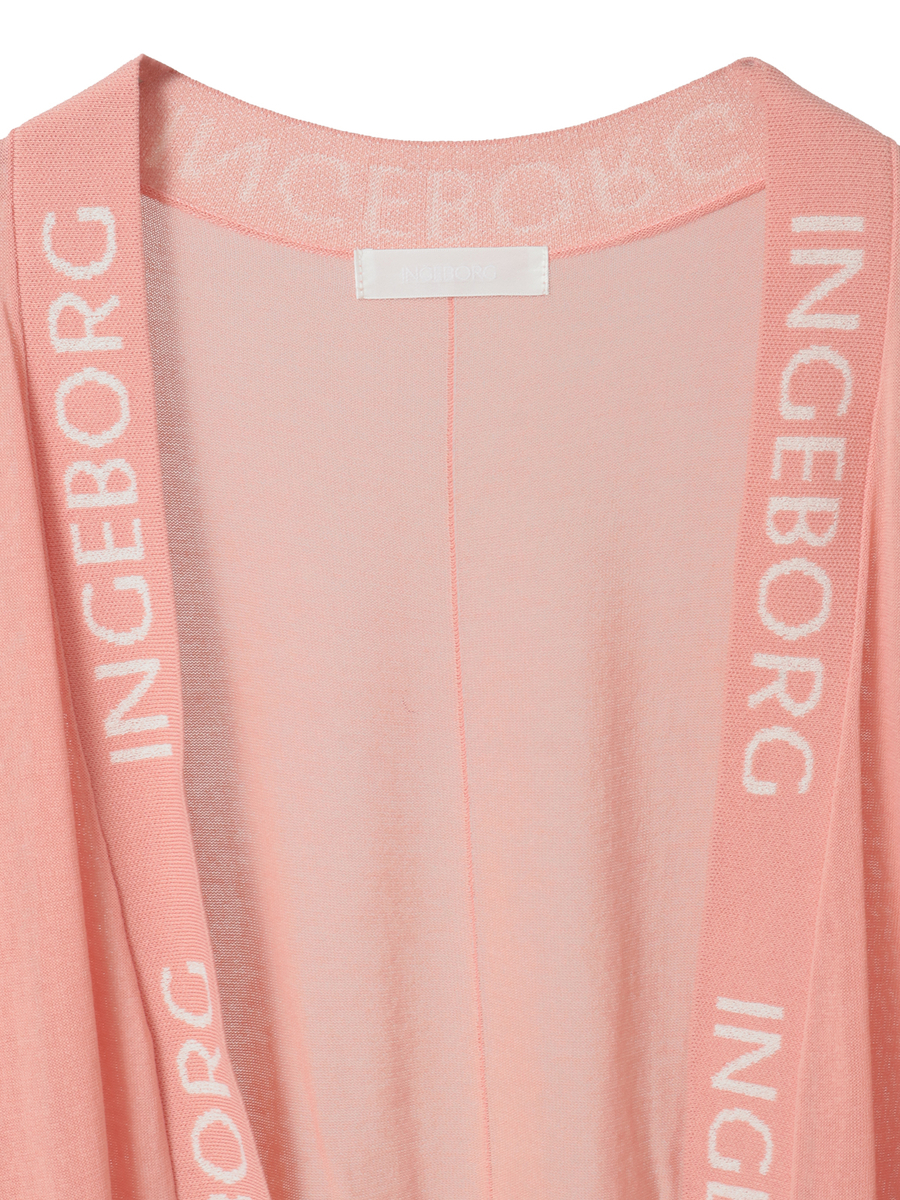 ロゴ使いニットカーディガン 詳細画像 イエロー 3