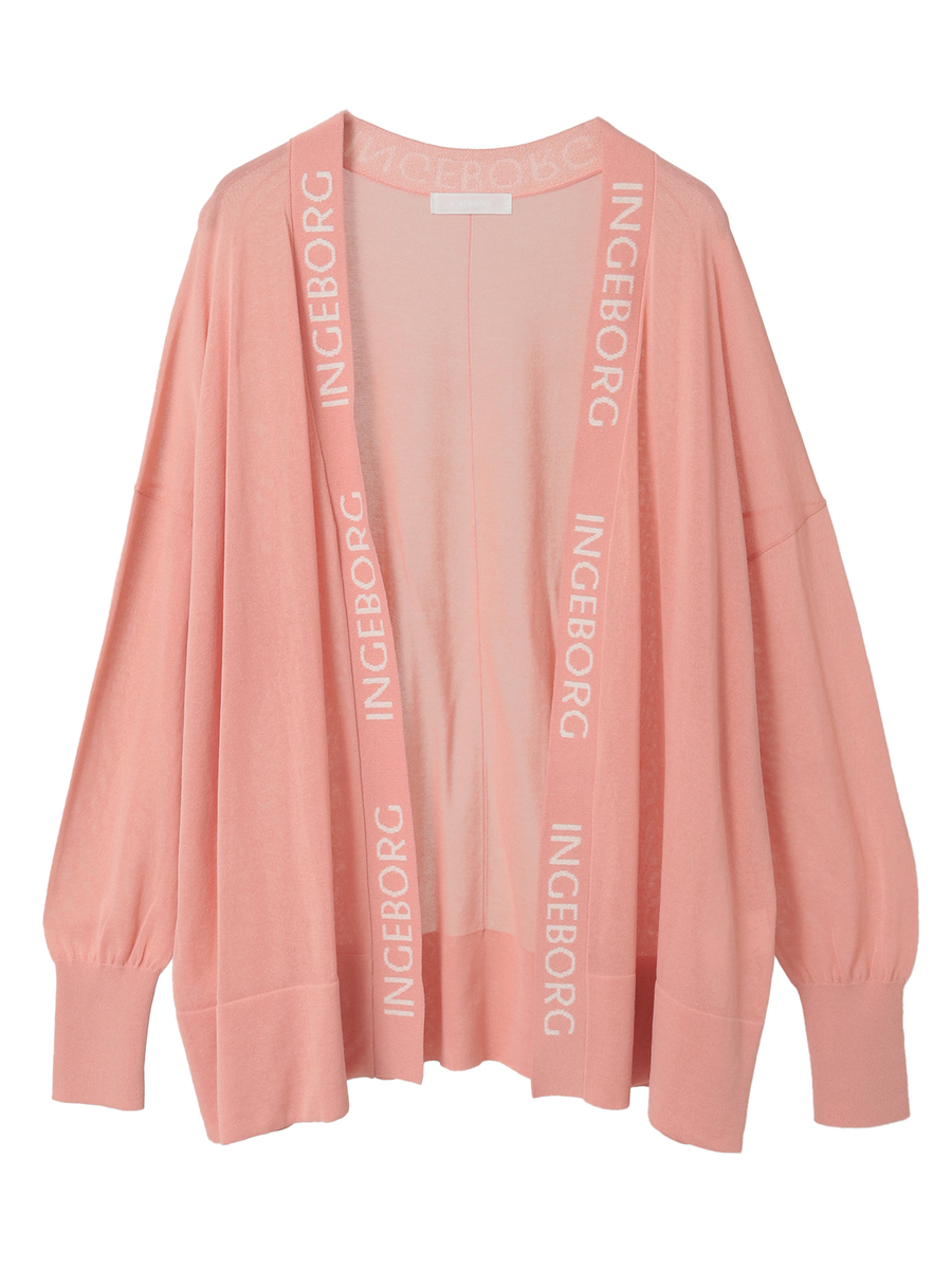 ロゴ使いニットカーディガン 詳細画像 ピンク 1