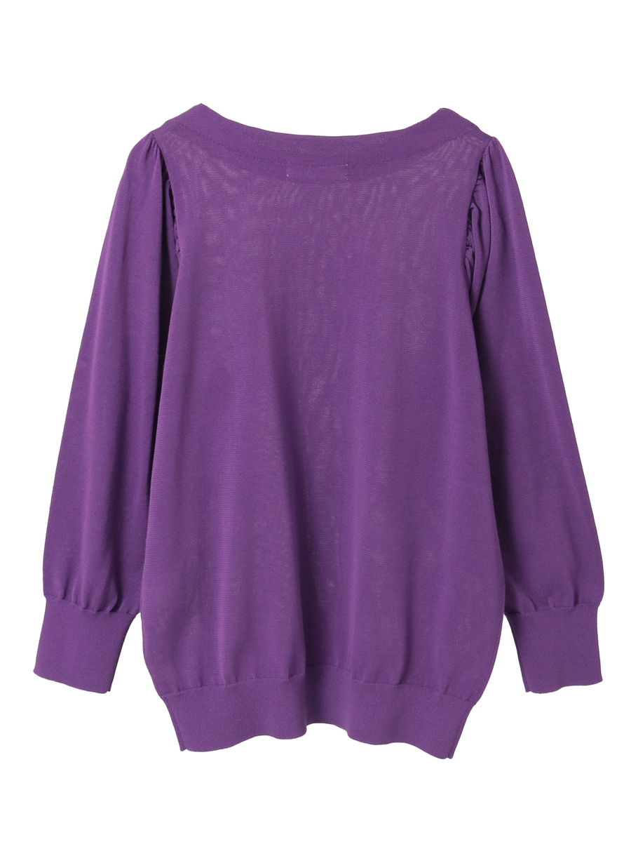 パフスリーブニット 詳細画像 シロ 2