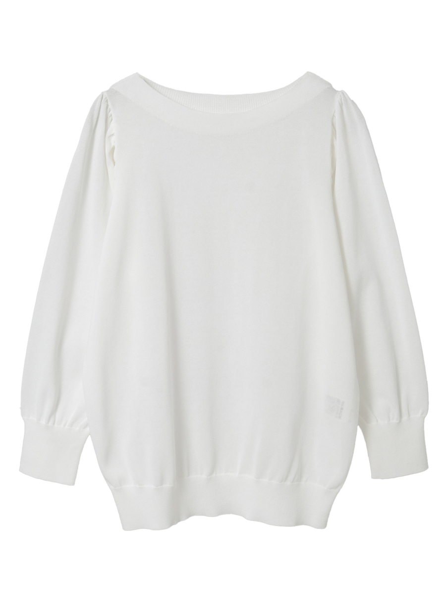 パフスリーブニット 詳細画像 シロ 1