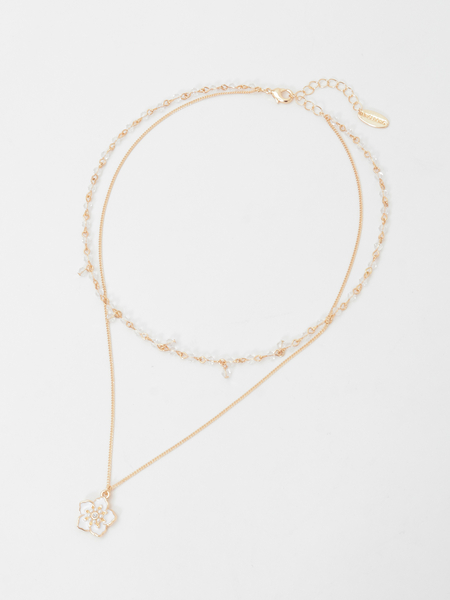 フラワーモチーフネックレス