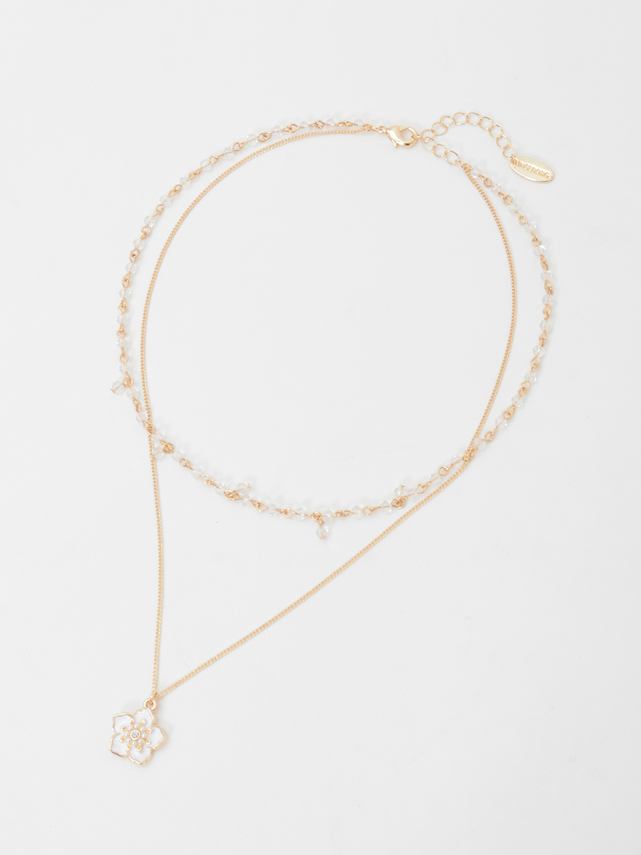 フラワーモチーフネックレス 詳細画像 ゴールド 1
