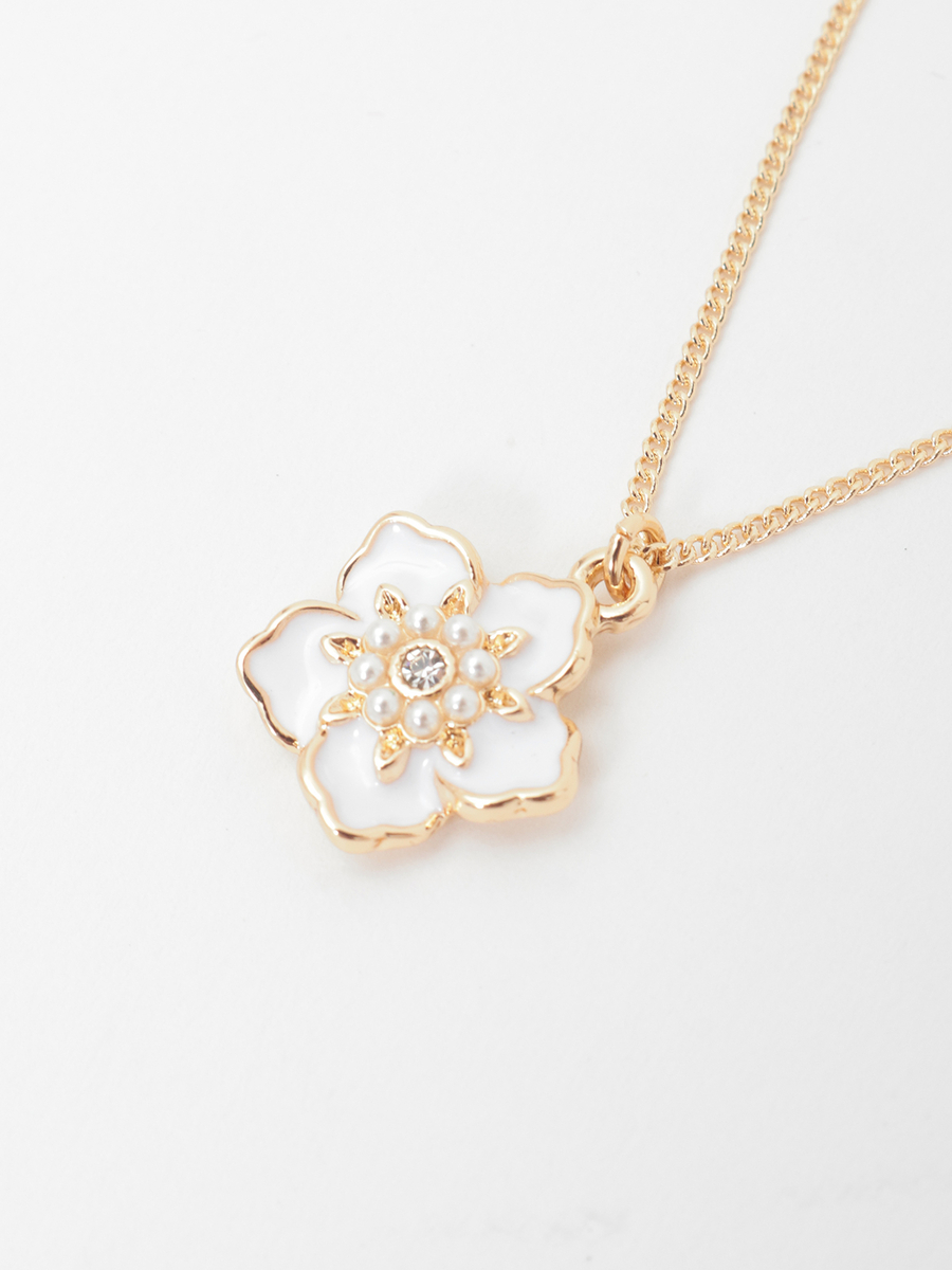 フラワーモチーフネックレス 詳細画像 ゴールド 4