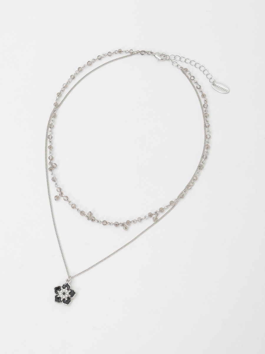 フラワーモチーフネックレス 詳細画像 シルバー 1