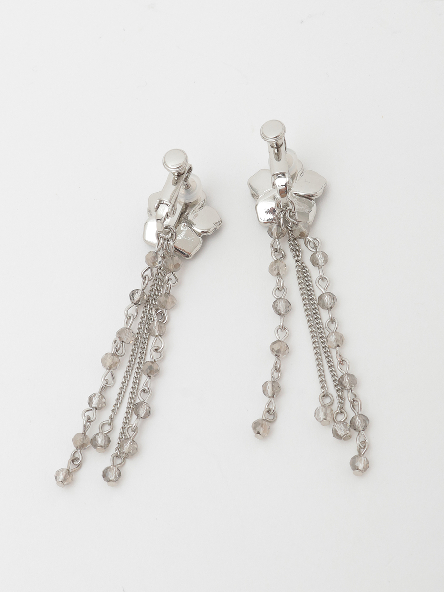 フラワーモチーフイヤリング 詳細画像 シルバー 2