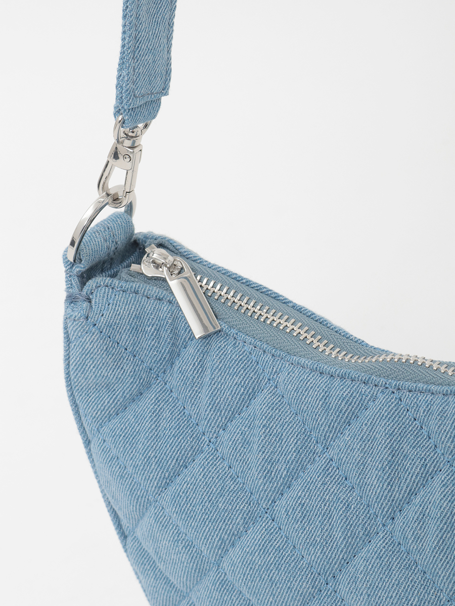 カメリア刺繍デニムバッグ 詳細画像 ブリーチ 5