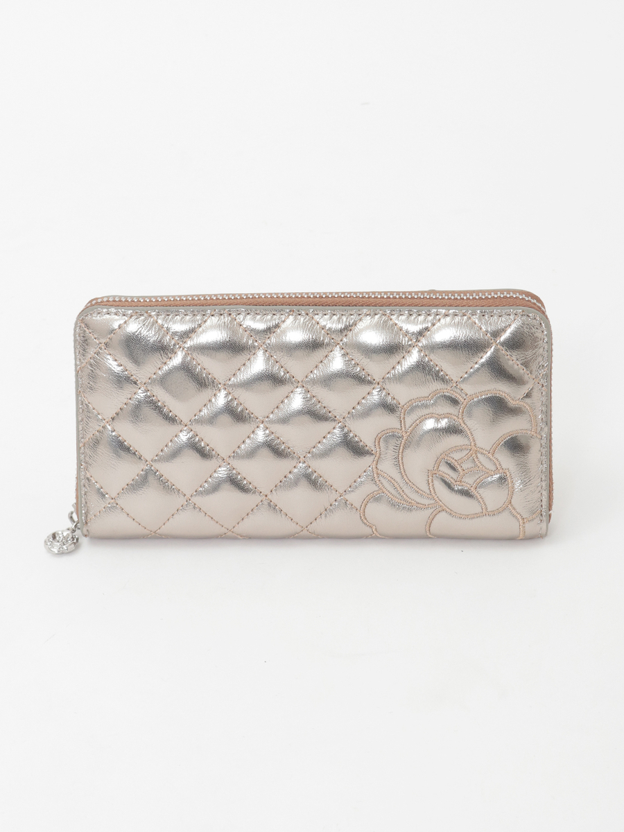 カメリアキルティング長財布 詳細画像 シルバー 1