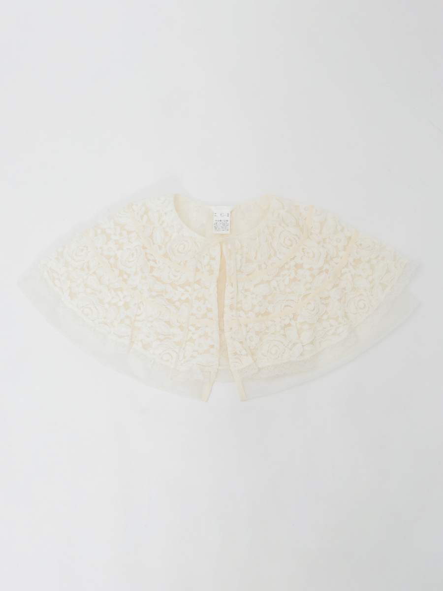 フラワーレースフリルストール 詳細画像 クロ 1