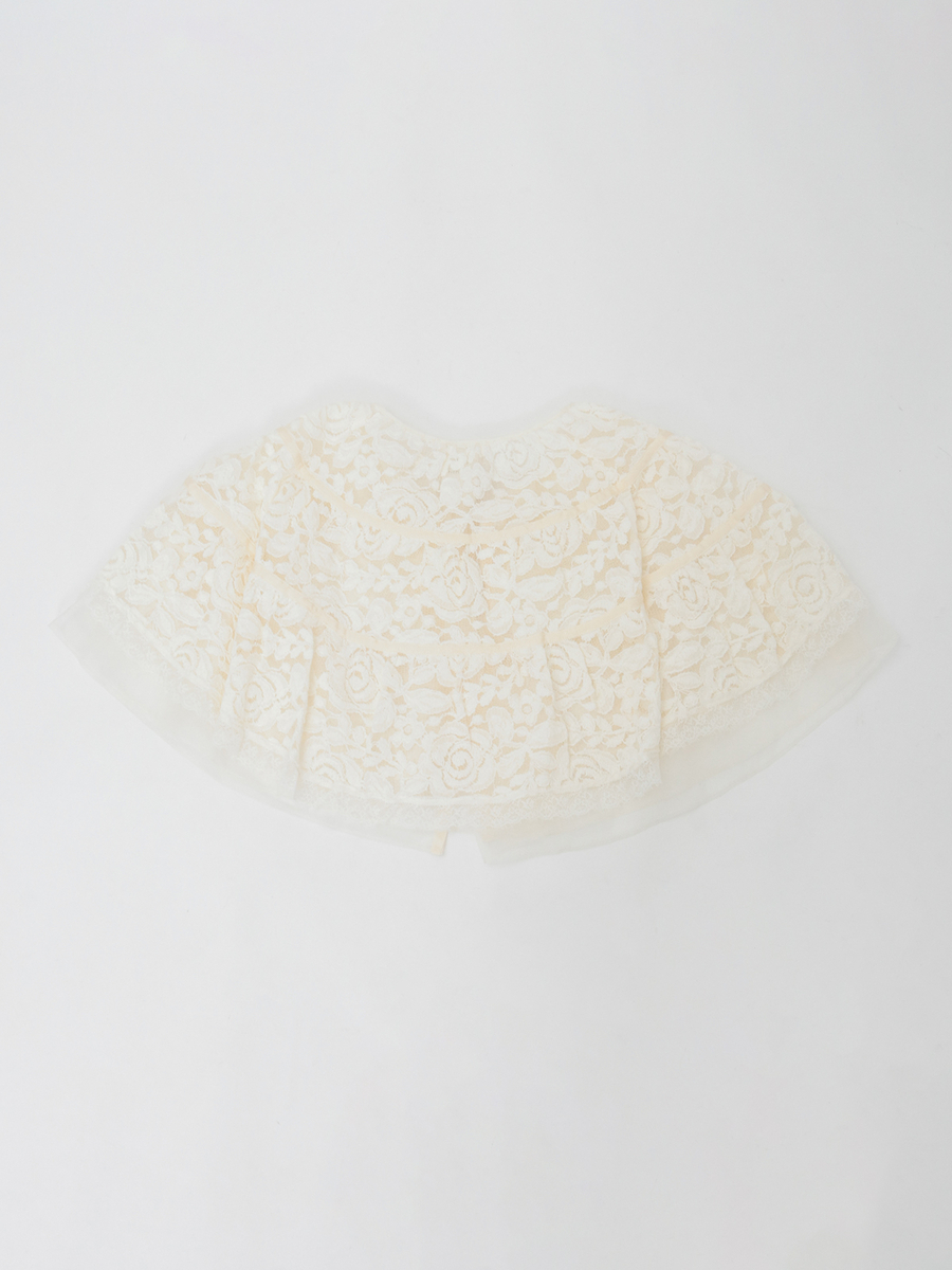 フラワーレースフリルストール 詳細画像 クロ 2