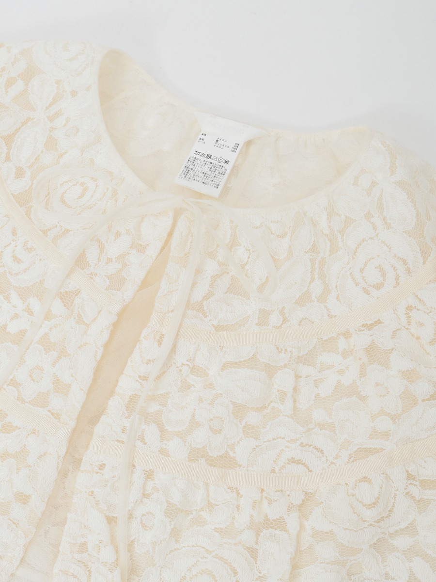 フラワーレースフリルストール 詳細画像 クロ 3