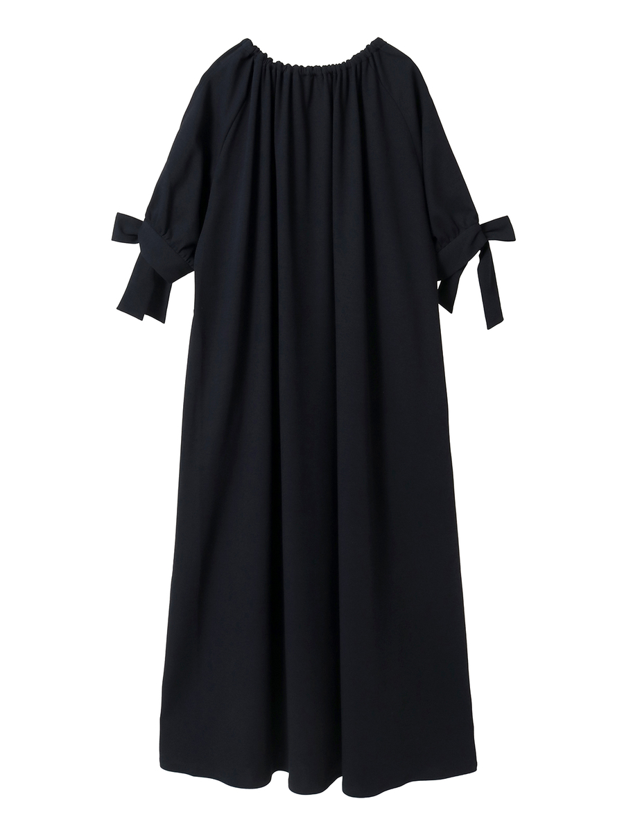 透かしコード刺繍カットソーワンピース 詳細画像 ネイビー 2