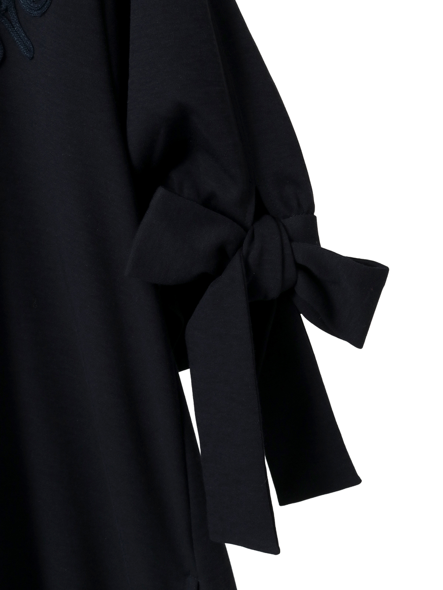 透かしコード刺繍カットソーワンピース 詳細画像 ネイビー 4