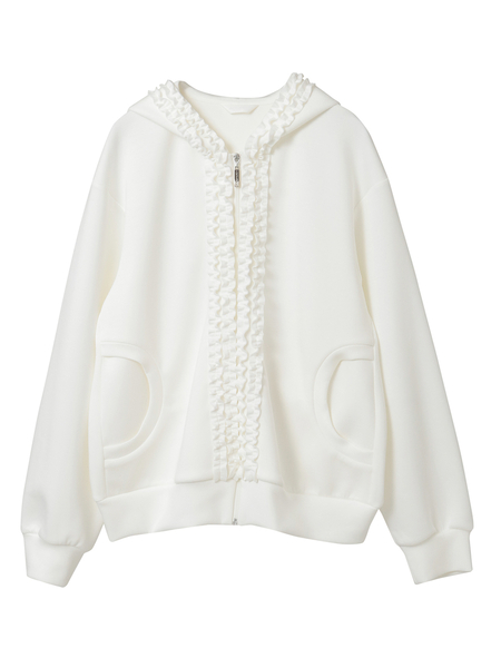 フリル使いカットソーパーカー