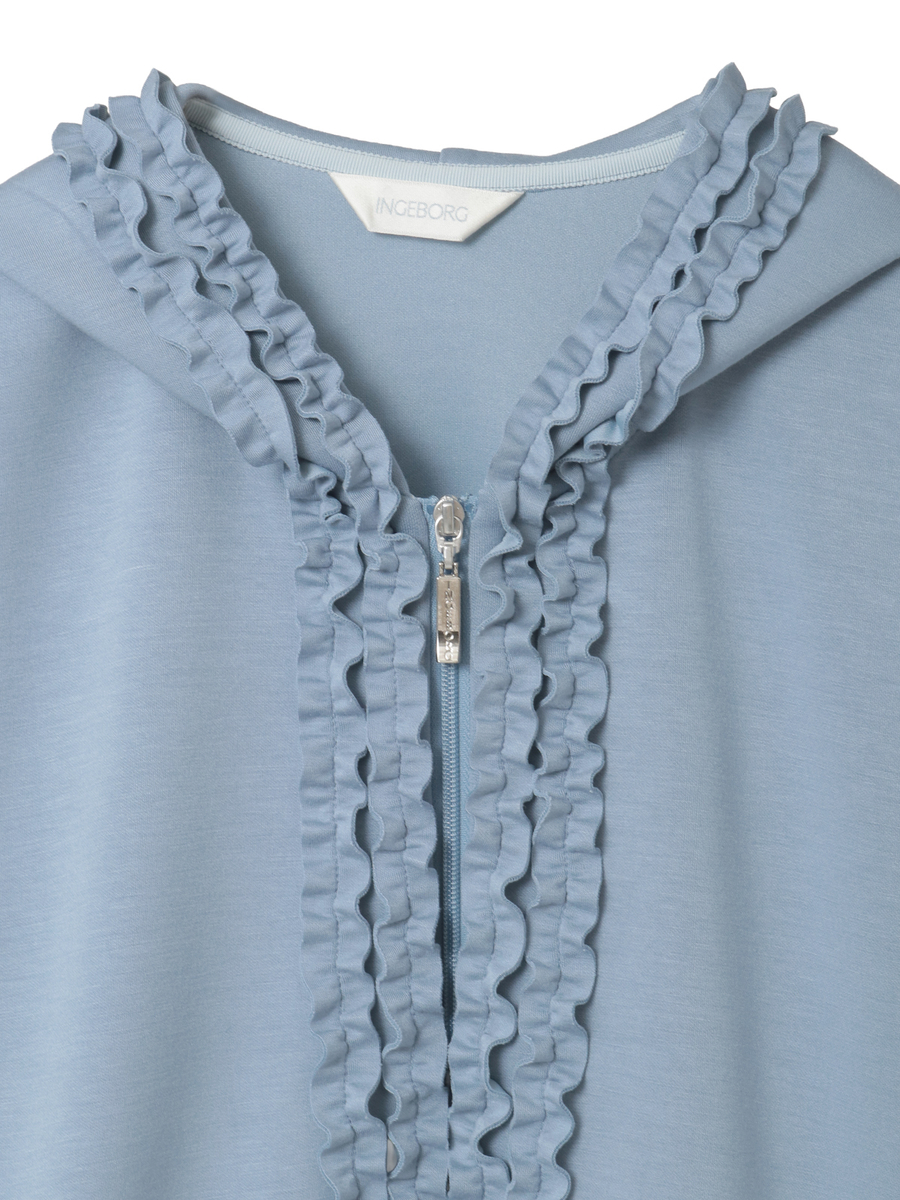 フリル使いカットソーパーカー 詳細画像 クロ 3