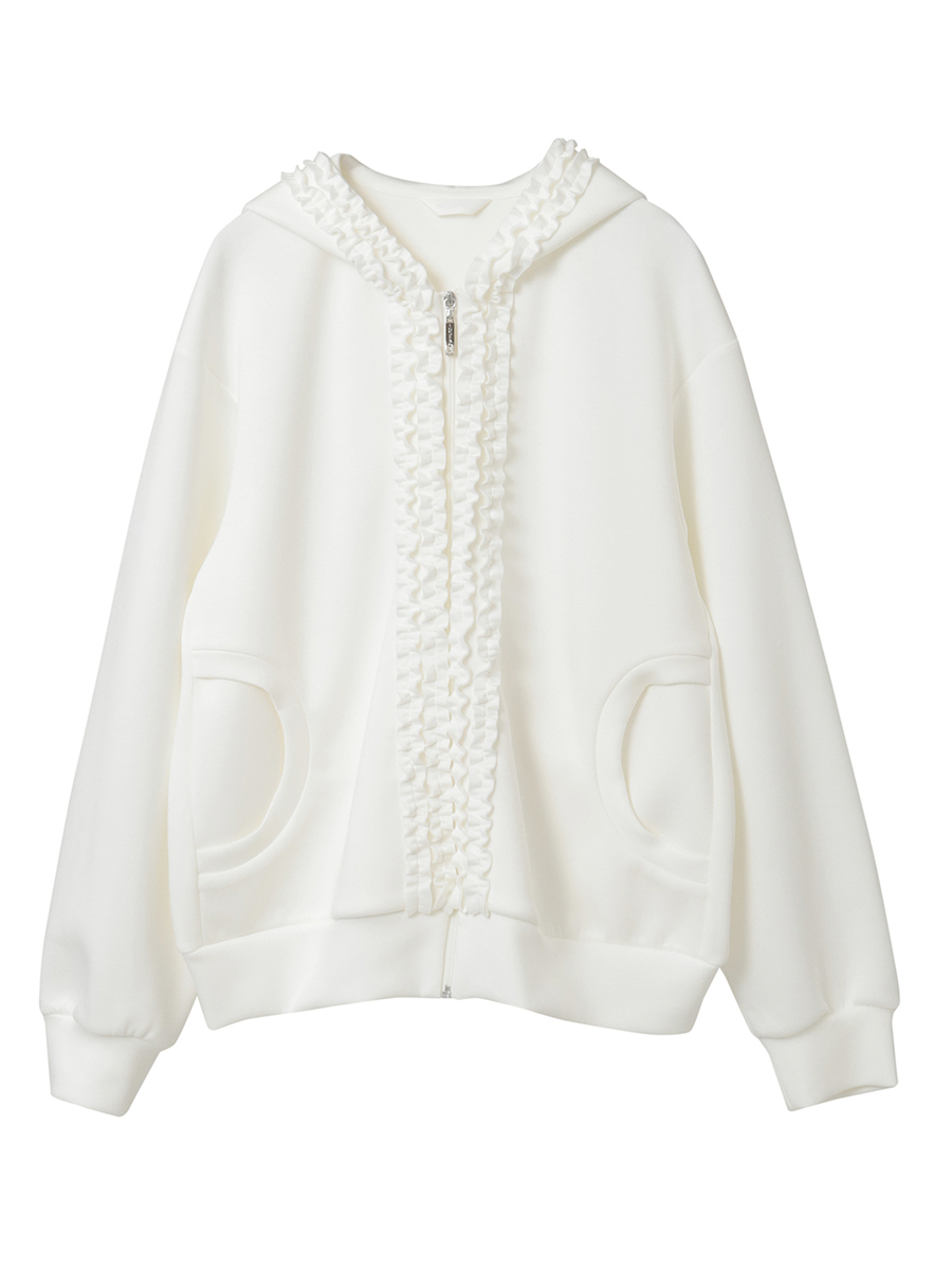 フリル使いカットソーパーカー 詳細画像 キナリ 1