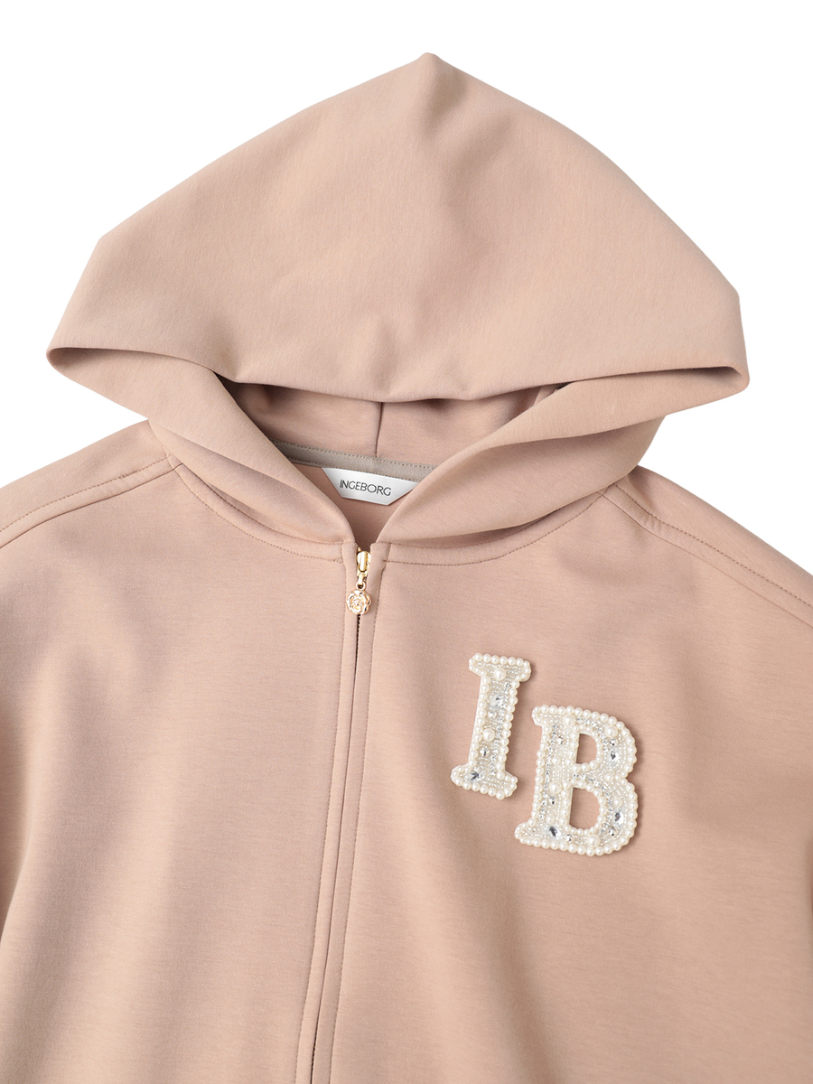 キラキラロゴワッペン付きパーカー 詳細画像 ベージュ 3