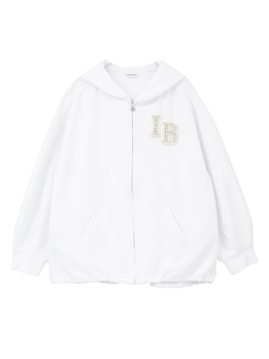 キラキラロゴワッペン付きパーカー 詳細画像 オフ 1