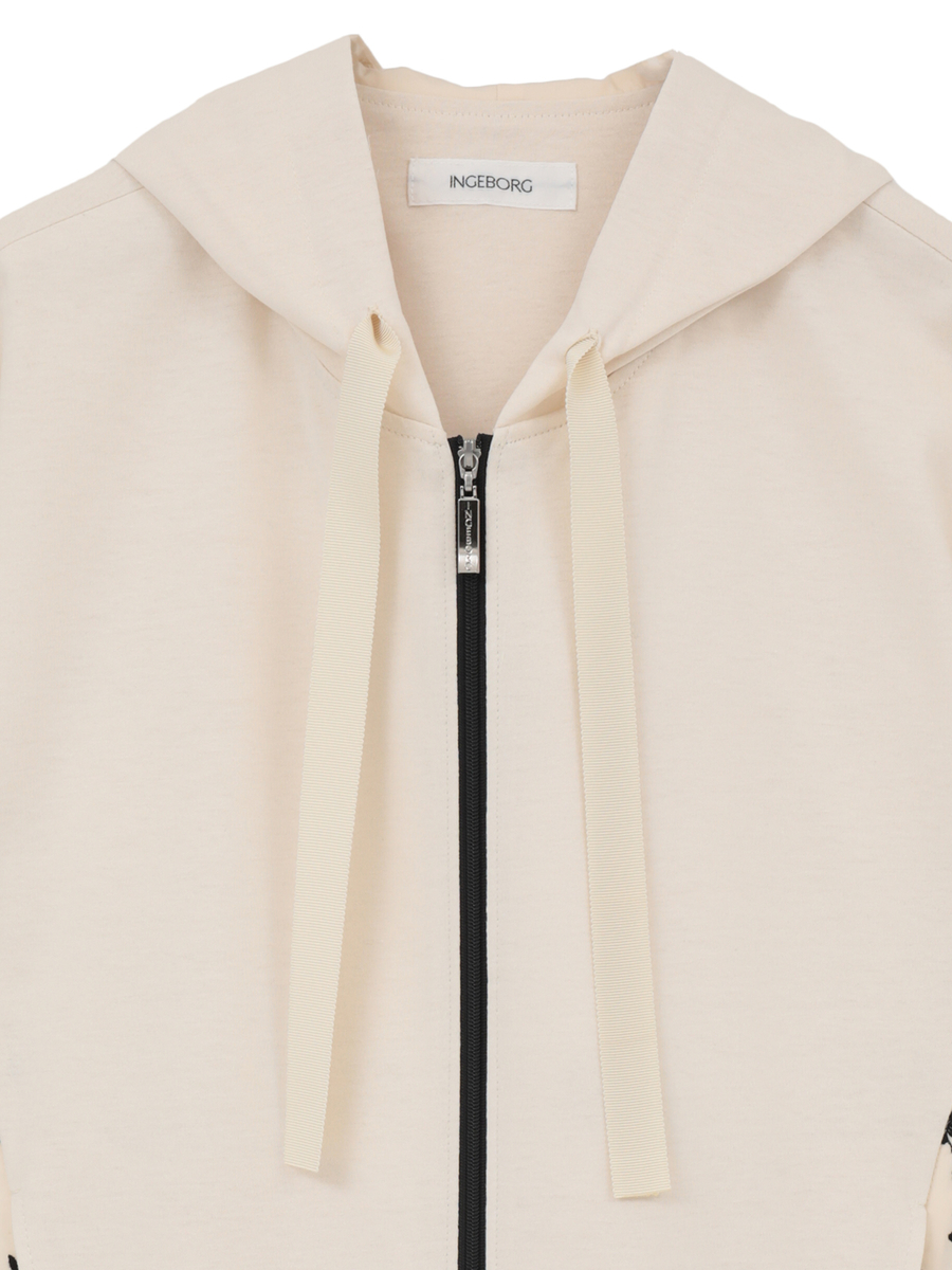 ローズ刺繍使いカットソーパーカー 詳細画像 キナリ 3