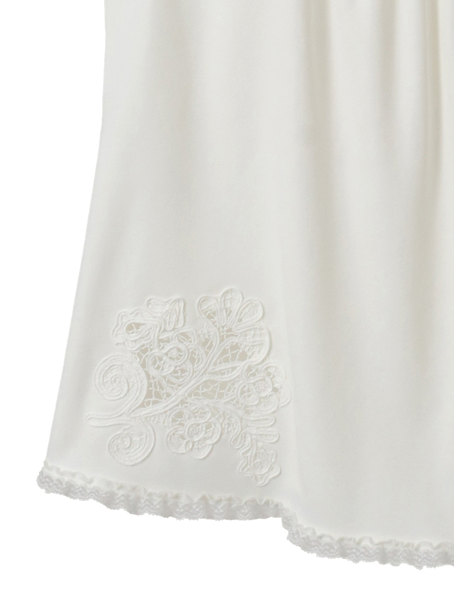 透かしコード刺繍ノースリーブカットソー 詳細画像 シロ 5