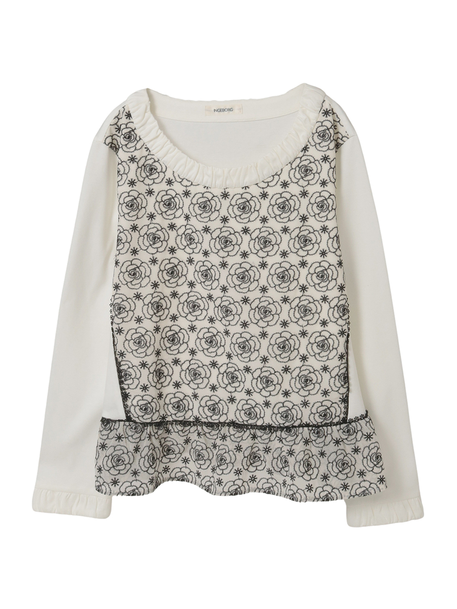 カメリアシフォンレース使いカットソー 詳細画像 キナリ 1