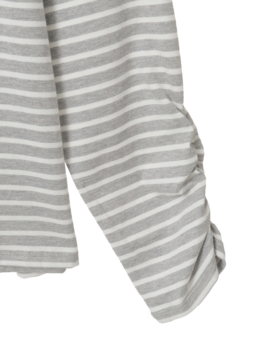 レース使いボーダーカットソー 詳細画像 クロ 4