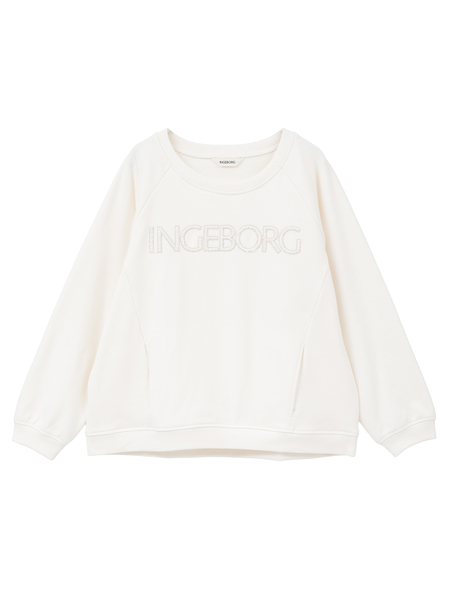 ふわふわロゴ刺繍入り裏毛トレーナー