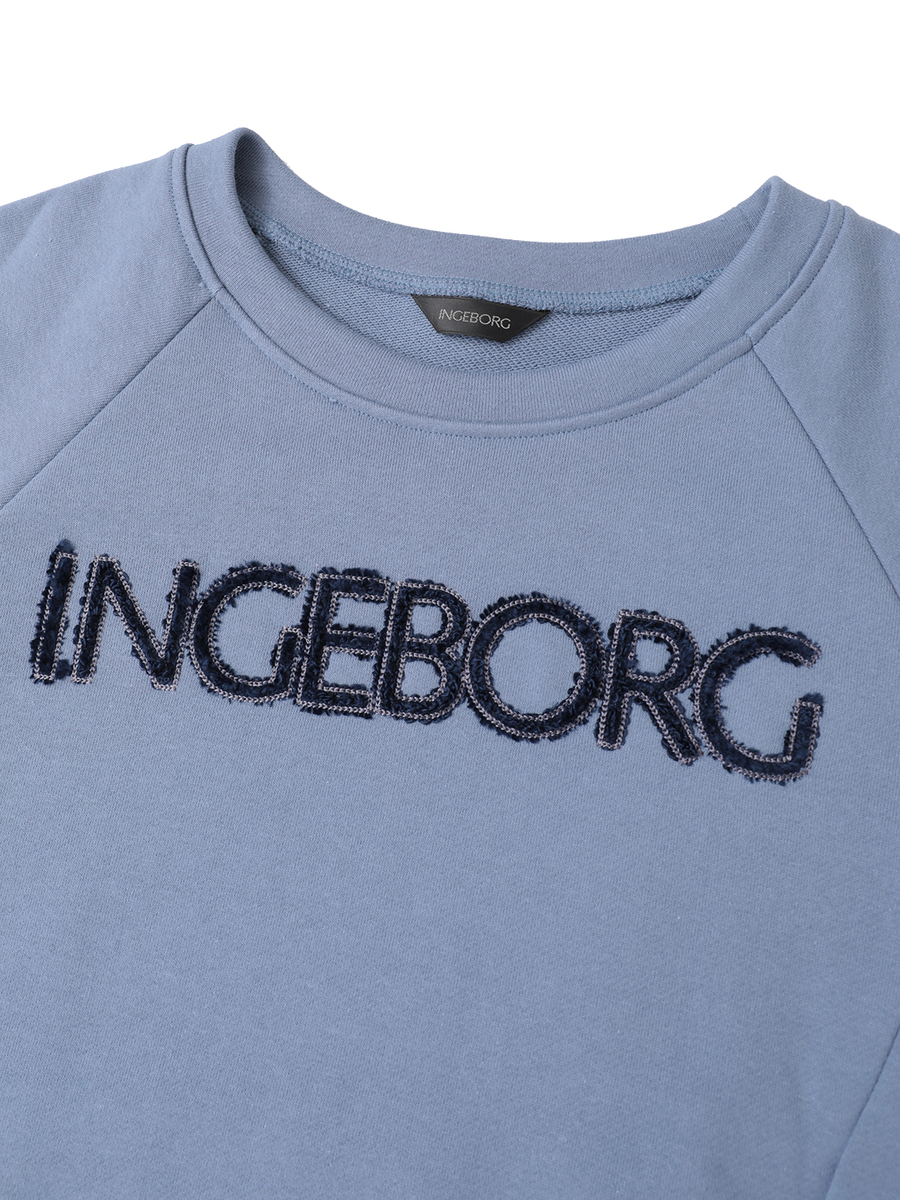 ふわふわロゴ刺繍入り裏毛トレーナー 詳細画像 クロ 3