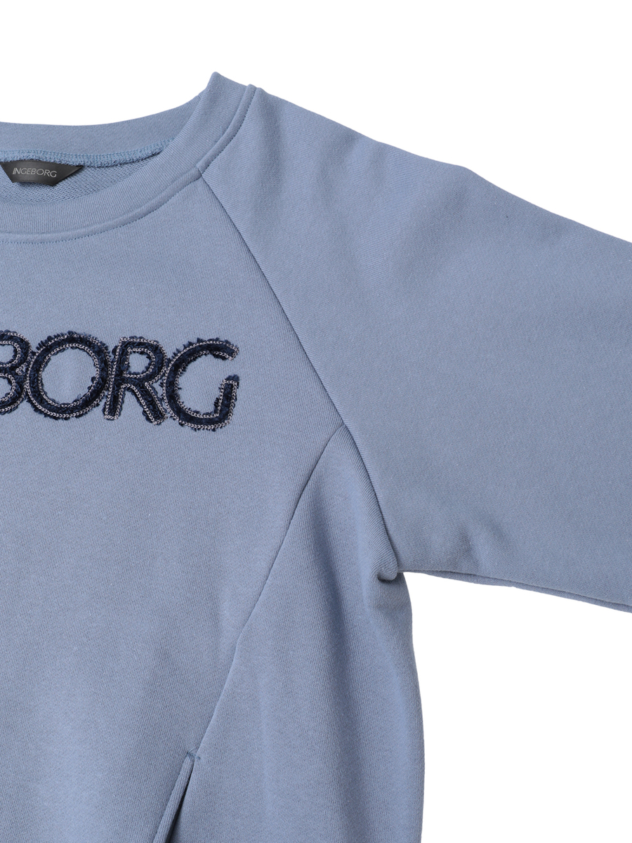 ふわふわロゴ刺繍入り裏毛トレーナー 詳細画像 クロ 6