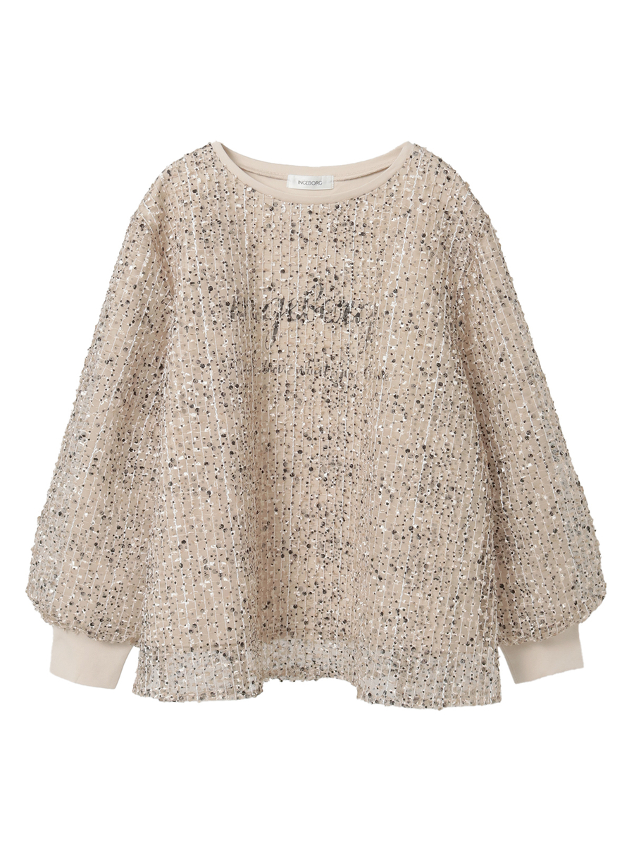 フロッキードットpt.チェックチュール使いレイヤードカットソー 詳細画像 シロ 1