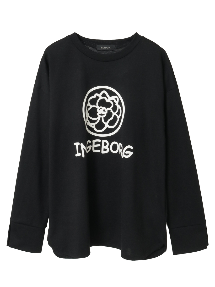 カメリアロゴワンポイントpt.カットソー 詳細画像 クロ 1