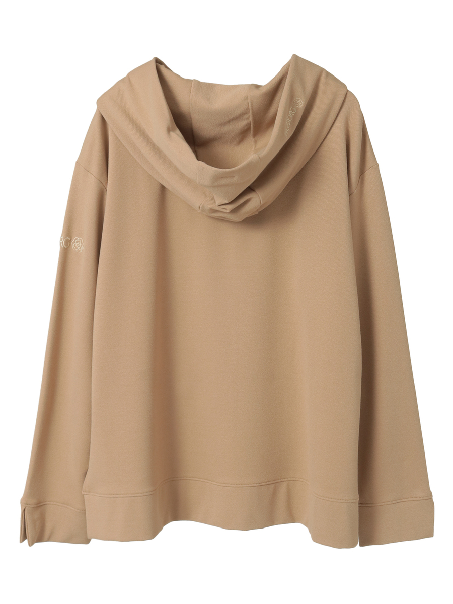 カメリアロゴ刺繍入りカットソーフーディ 詳細画像 シロ 2