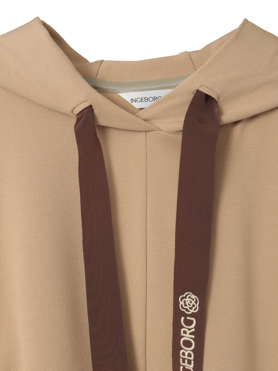 カメリアロゴ刺繍入りカットソーフーディ 詳細画像 シロ 3