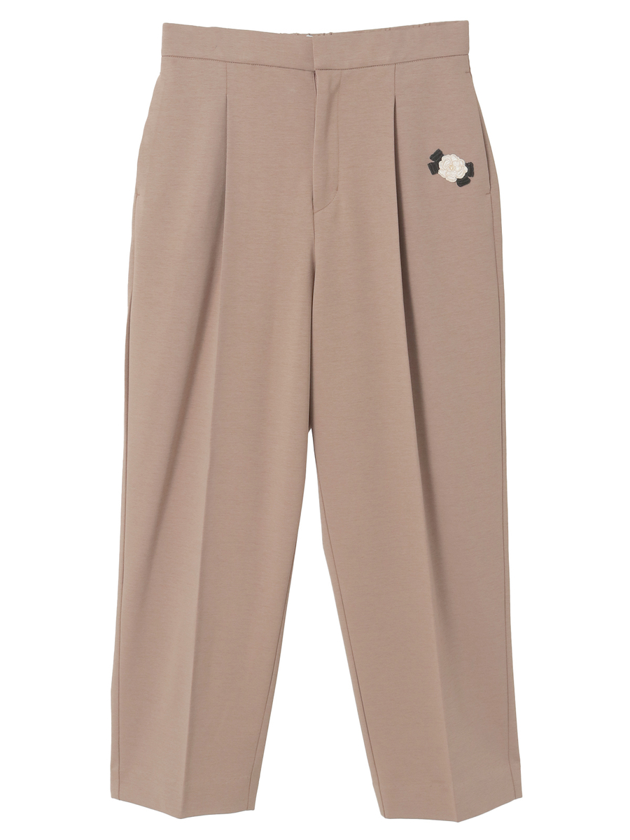 カメリアリボンワッペン付きカットソーパンツ 詳細画像 ネイビー 1