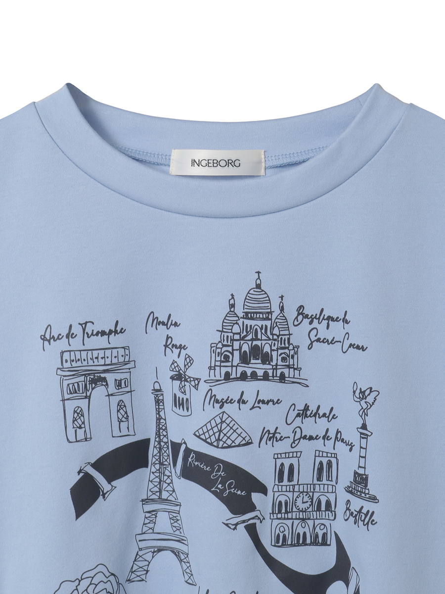 フレンチアートプリントカットソー 詳細画像 イエロー 3