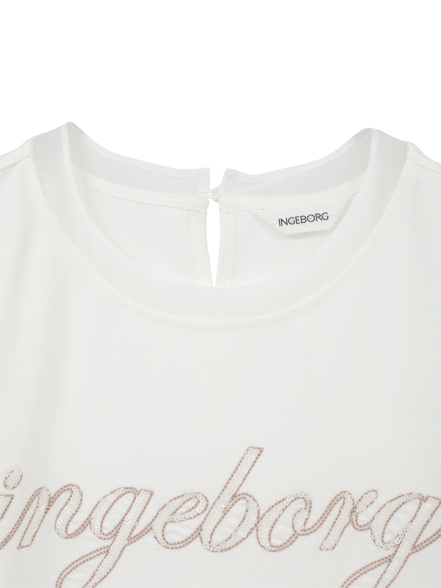 スパンコールロゴ入りカットソー 詳細画像 パープル 3