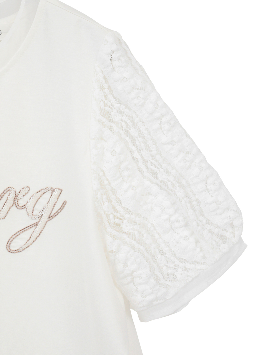 スパンコールロゴ入りカットソー 詳細画像 パープル 4