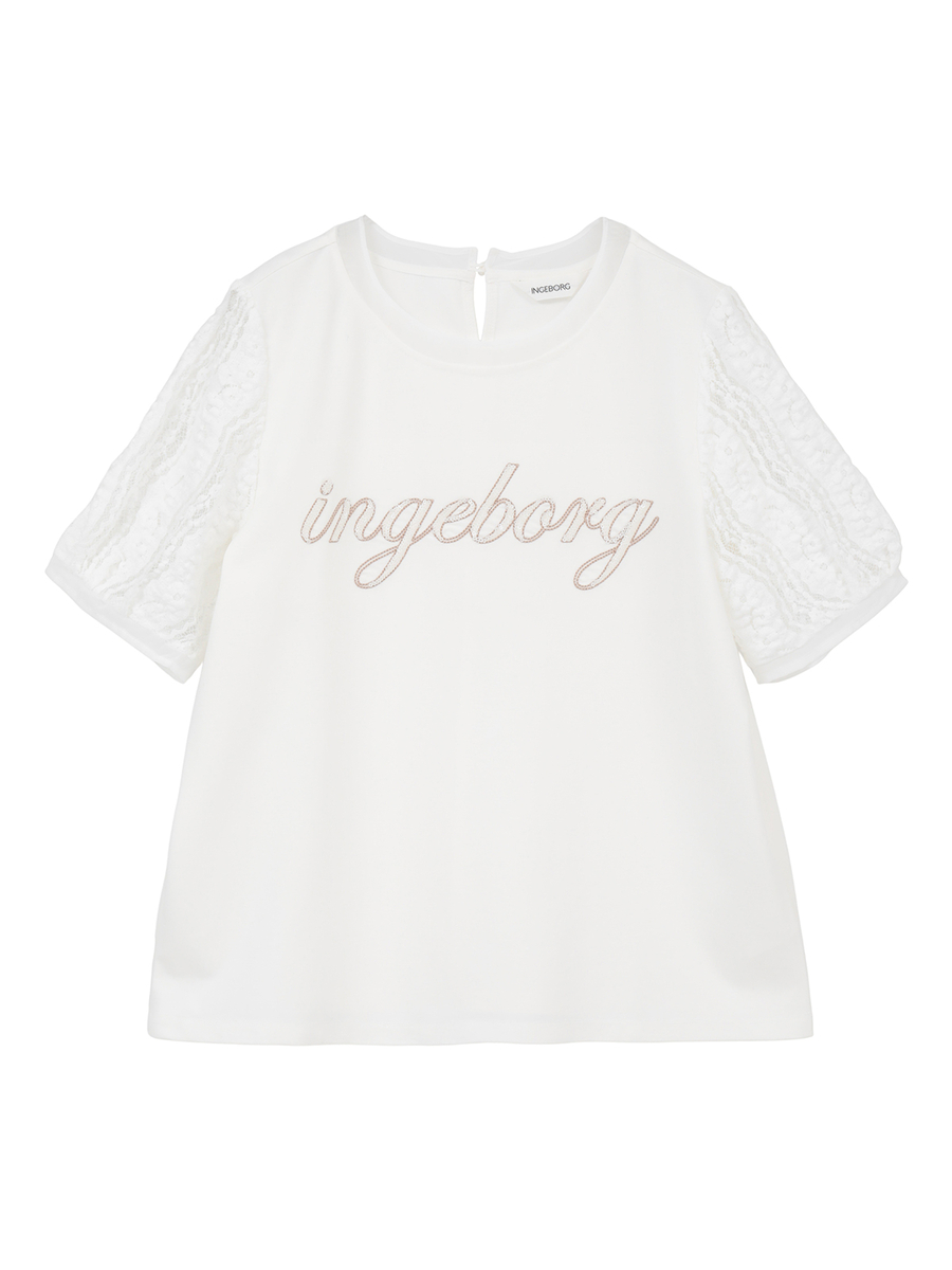 スパンコールロゴ入りカットソー 詳細画像 シロ 1