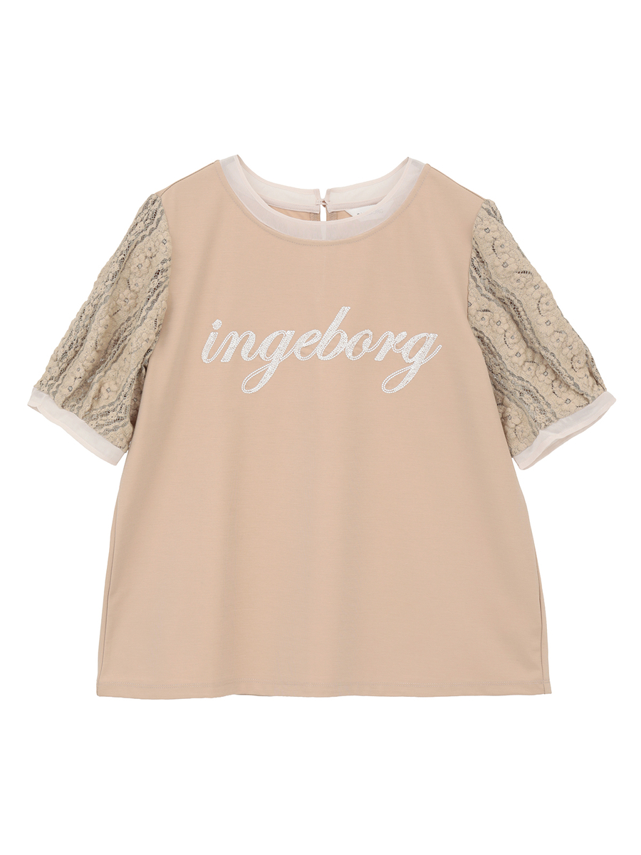 スパンコールロゴ入りカットソー 詳細画像 ベージュ 1