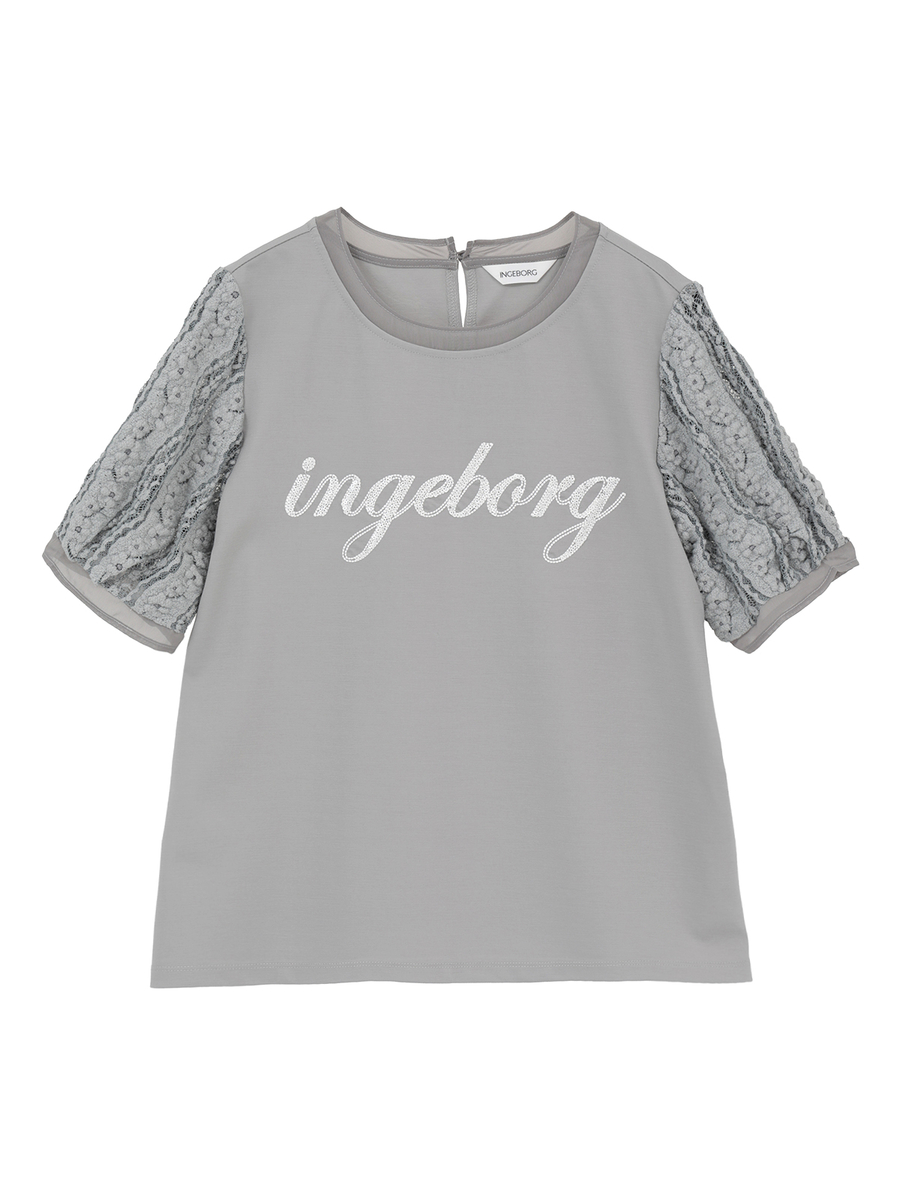 スパンコールロゴ入りカットソー 詳細画像 グレー 1