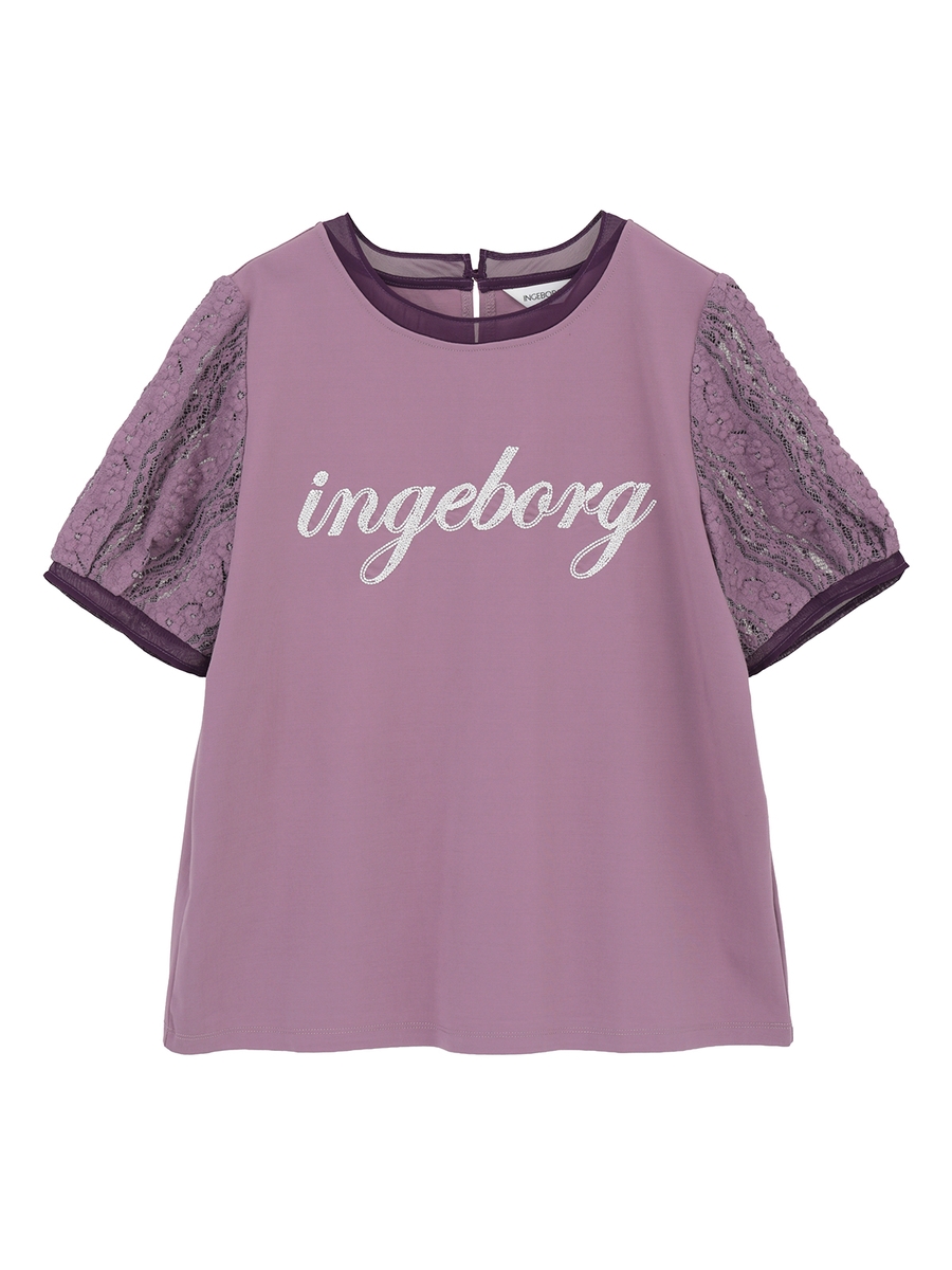 スパンコールロゴ入りカットソー 詳細画像 パープル 1