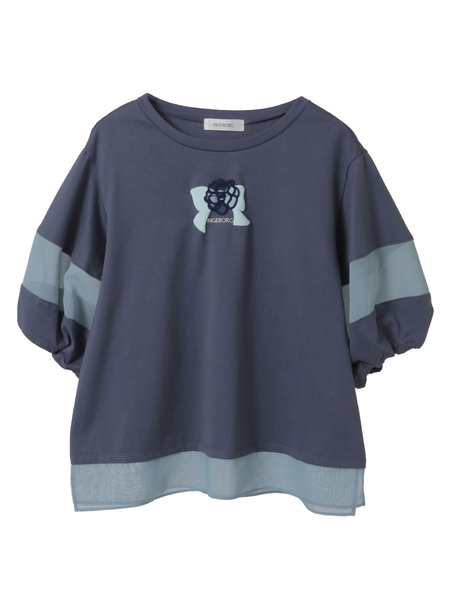 リボンカメリアワンポイントカットソー