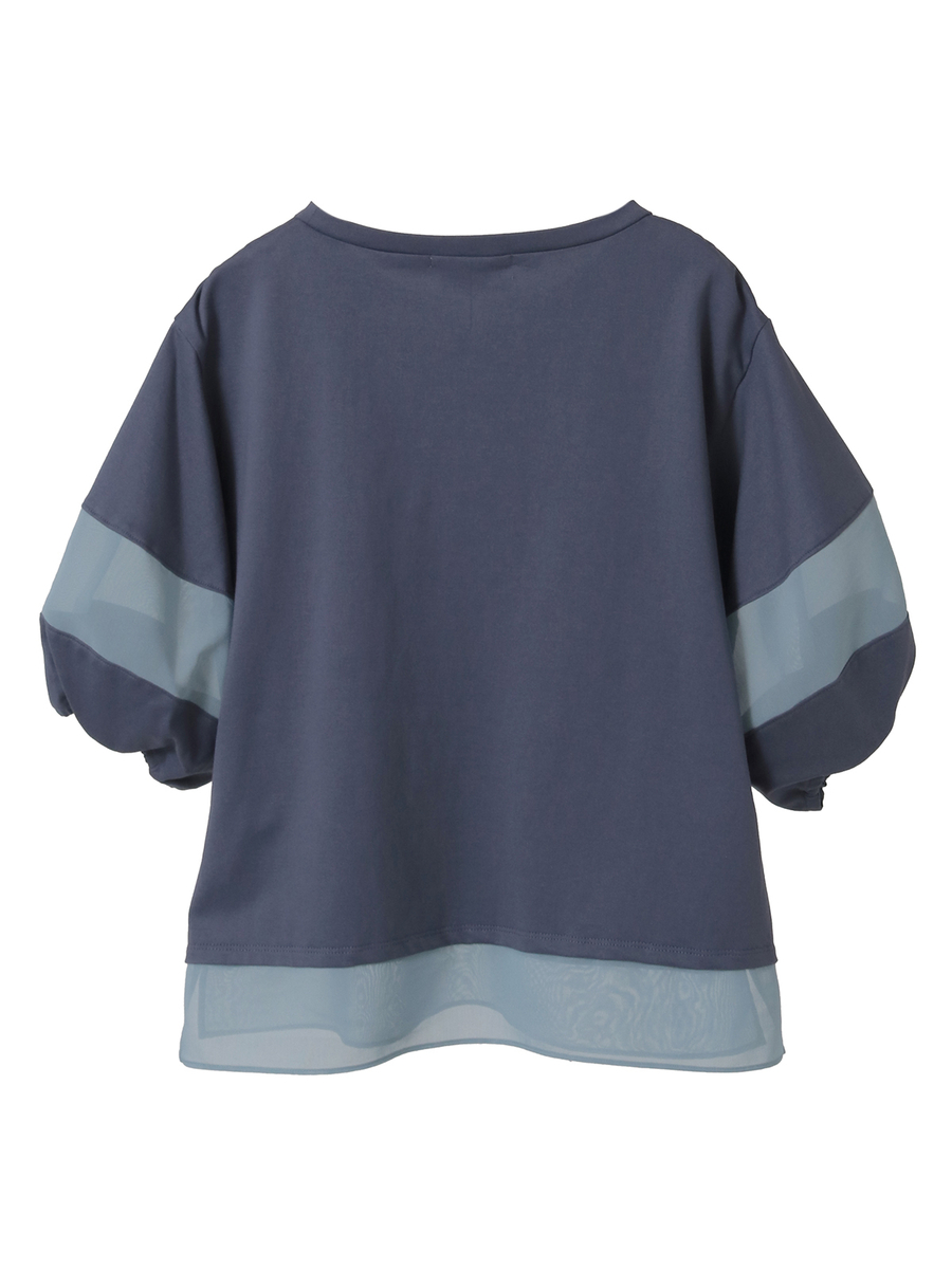 リボンカメリアワンポイントカットソー 詳細画像 ネイビー 2