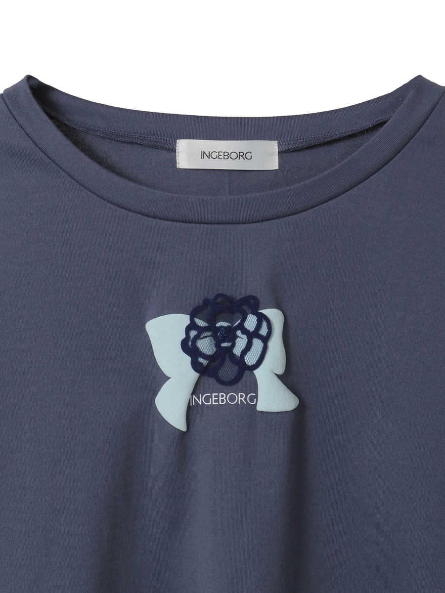 リボンカメリアワンポイントカットソー 詳細画像 ネイビー 3