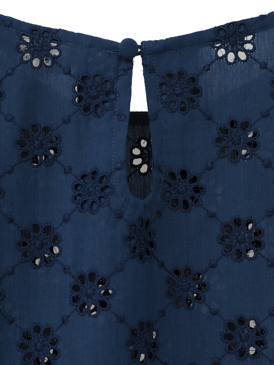 花柄レース刺繍ブラウス 詳細画像 クロ 4