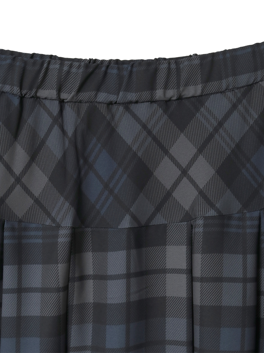 グラデーションチェック シフォンロングスカート 詳細画像 クロ 5