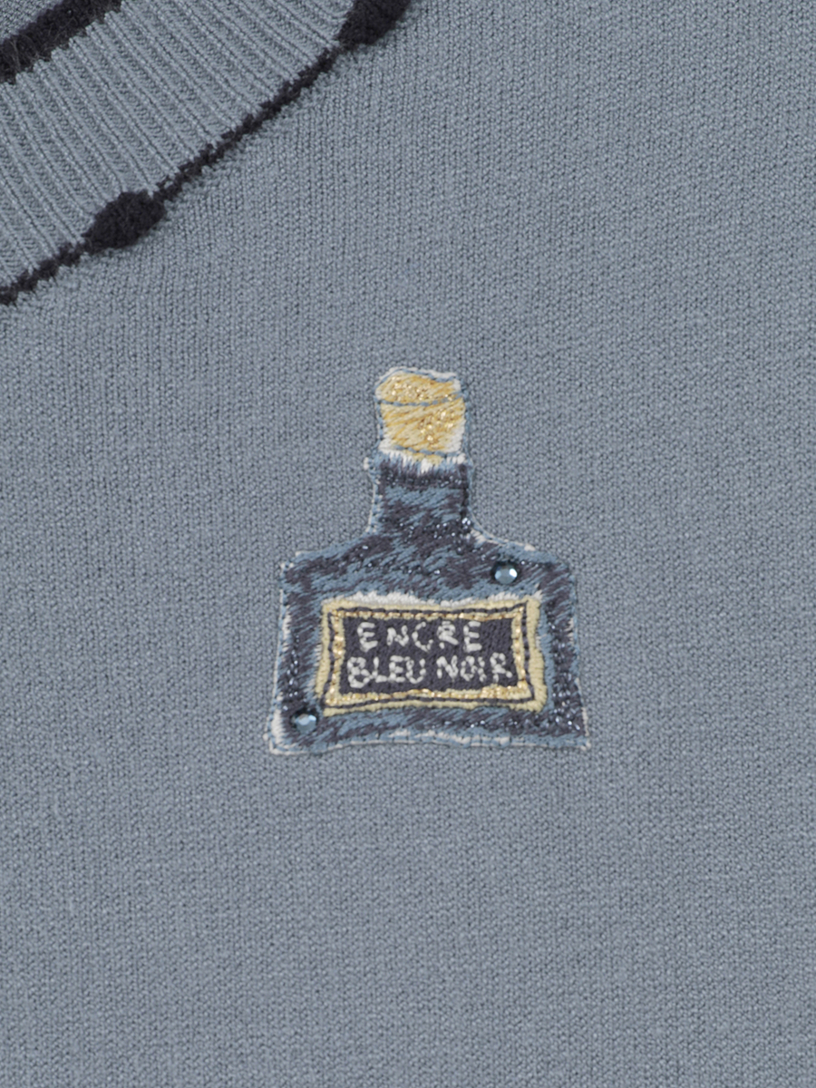 レターワンポイント刺繍カーディガン 詳細画像 ベージュ 7