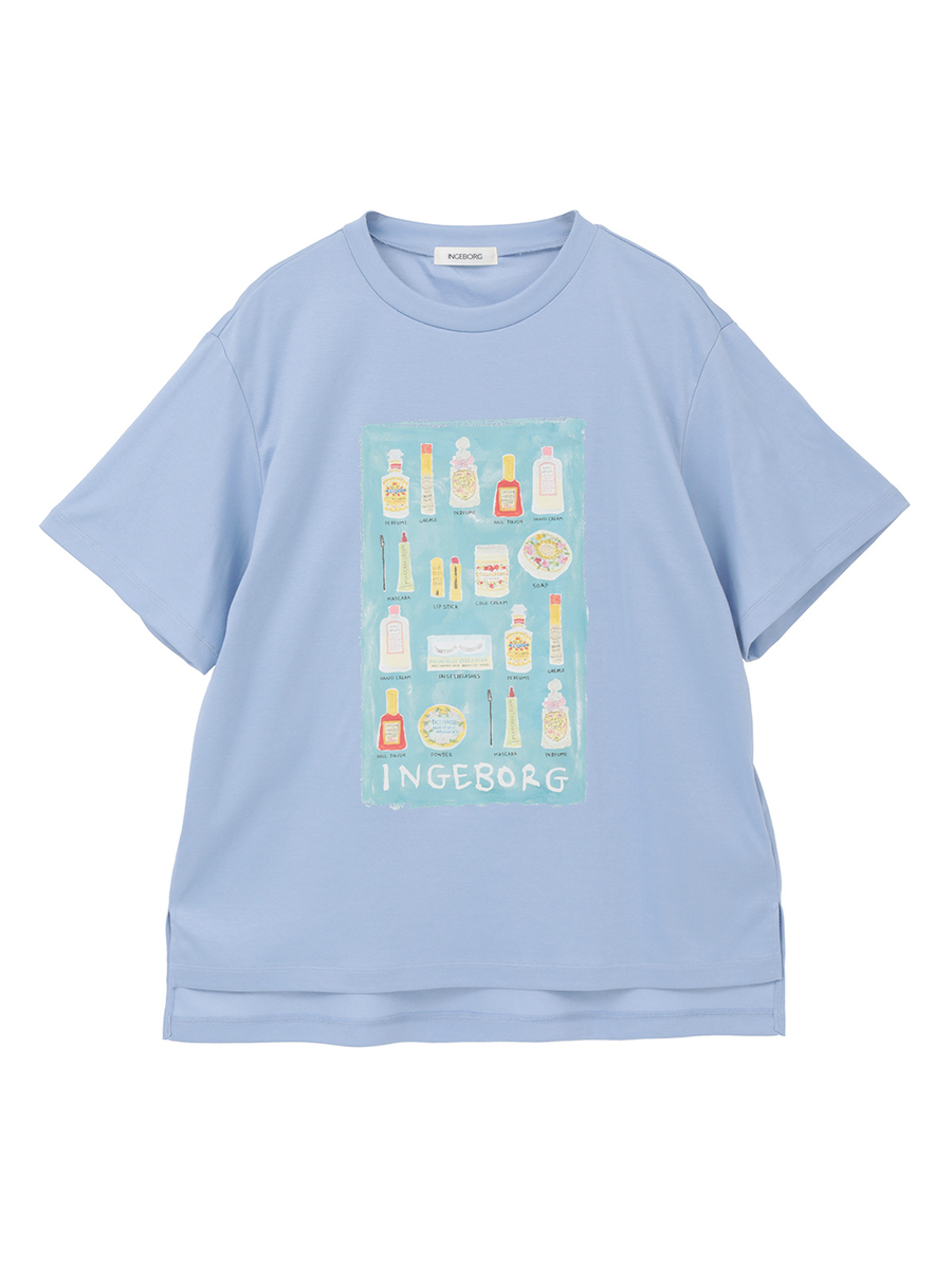 コスメティックワンポイントpt.カットソー 詳細画像 ブルー 1