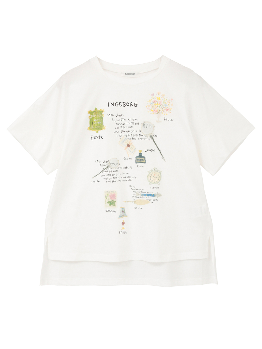レターワンポイントpt.Tシャツ 詳細画像 シロ 1