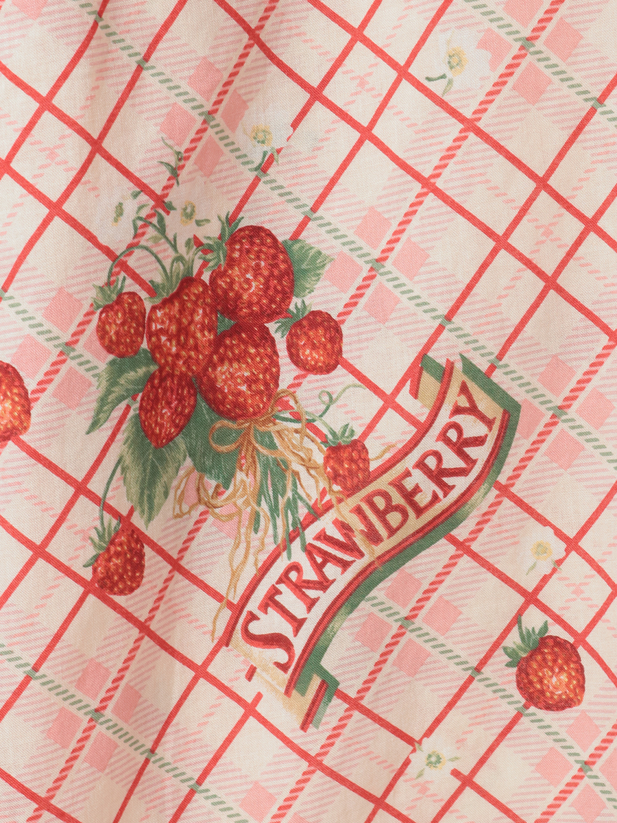 苺リースプリントフードブラウス 詳細画像 グリーン 10